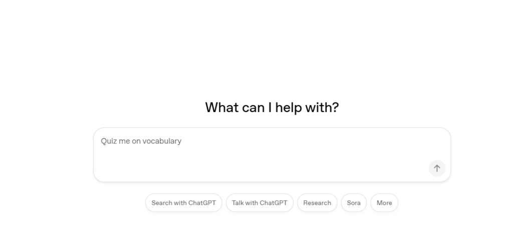 Image of ChatGPT interface. The tool is very useful for creating ai course overviews and outlines.