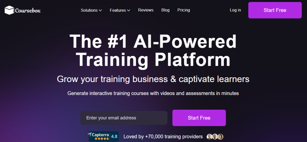 Image of Coursebox homepage