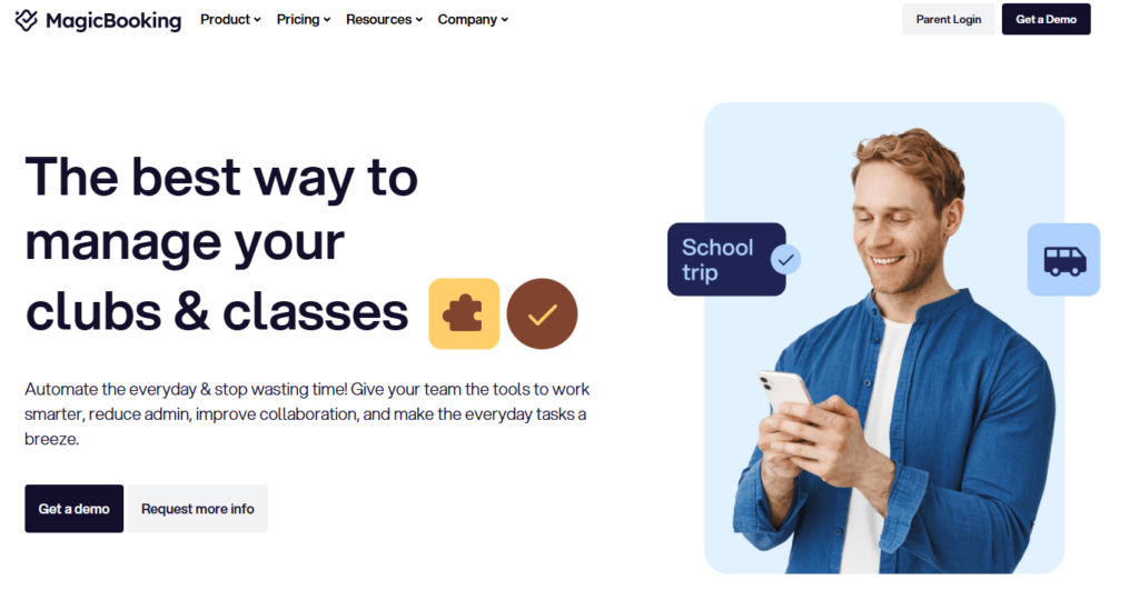 MagicBooking homepage